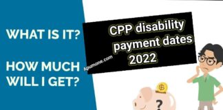 CPP disability payments 2022