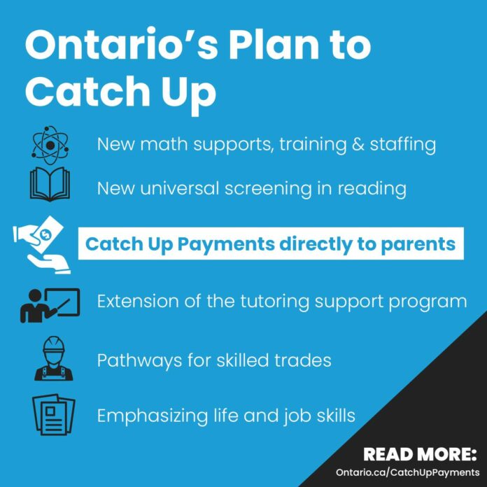Ontario catch up payments